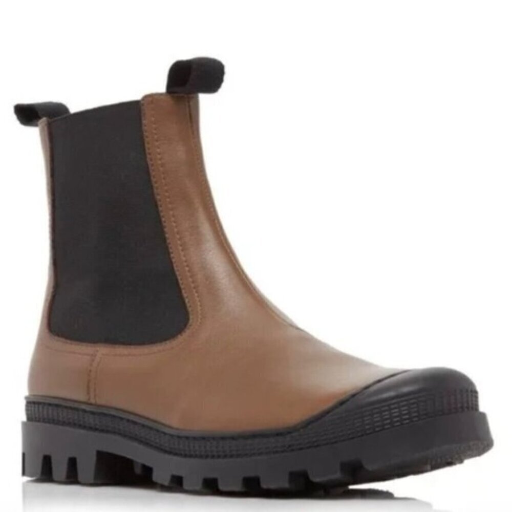 Loewe Khaki Green Rubber-Trimmed Leather Chelsea Boots - 5, in box 🇪🇸